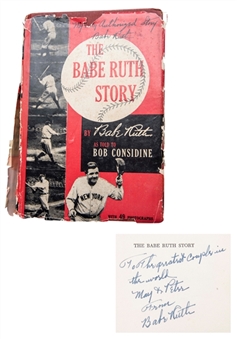 Babe Ruth Signed & Inscribed "The Babe Ruth Story" First Edition Hardcover Book (JSA)